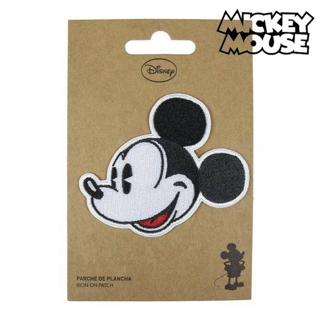 Μπαλωμάτα Mickey Mouse Μαύρο Λευκό πολυεστέρας (9.5 x 14.5 x cm)