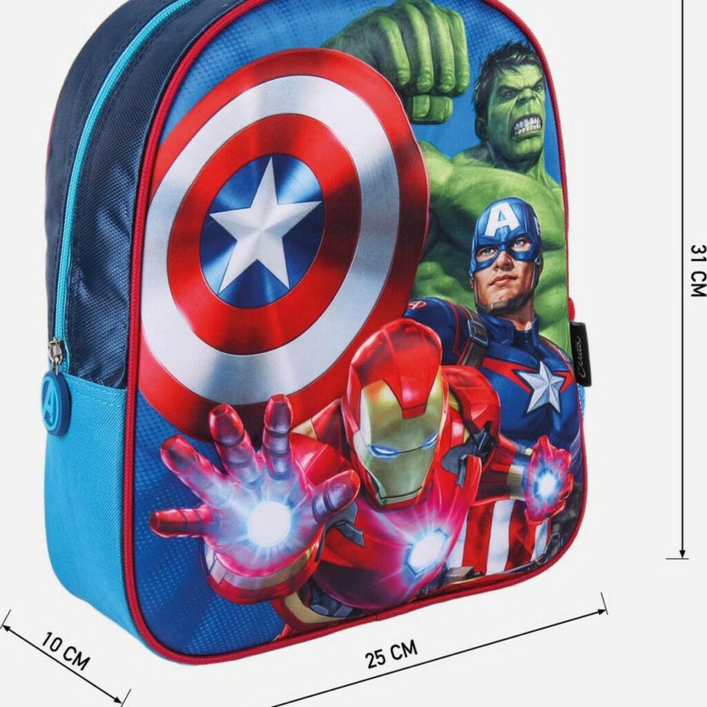 Σχολική Τσάντα 3D The Avengers Μπλε 25 x 31 x 10 cm