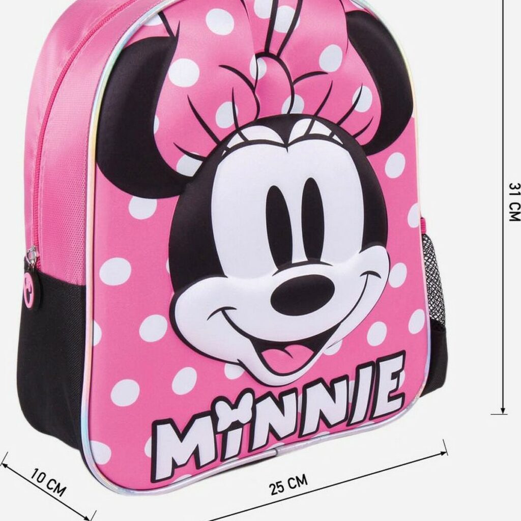 Σχολική Τσάντα 3D Minnie Mouse Ροζ (25 x 31 x 10 cm)