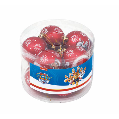 Χριστουγεννιάτικη μπάλα The Paw Patrol Friendship Κόκκινο x10 Πλαστική ύλη (Ø 6 cm)