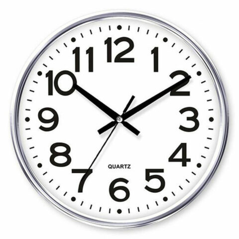 Ρολόι Τοίχου Timemark Ασημί 34 x 34 cm