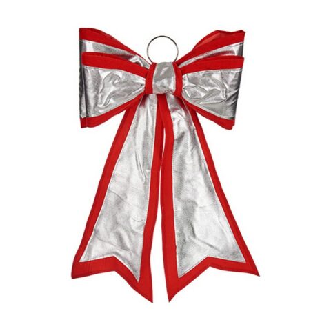 Γραβάτα Χριστουγεννιάτικο Στολίδι 40 x 60 cm Κόκκινο Ασημί PVC