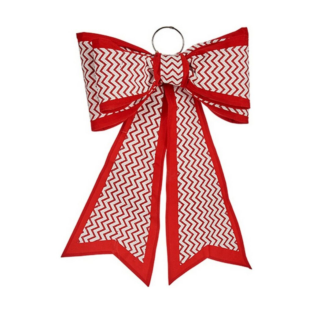 Γραβάτα Χριστουγεννιάτικο Στολίδι 40 x 60 cm Κόκκινο Λευκό PVC