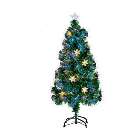 Χριστουγεννιάτικο Δέντρο με Αστέρι Φως LED Ασημί Μέταλλο Πράσινο Πλαστική ύλη (60 x 60 x 120 cm)