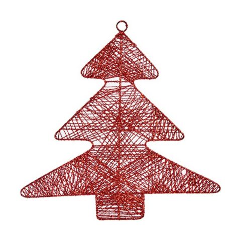Χριστουγεννιάτικο Στολίδι Κόκκινο Μέταλλο Χριστουγεννιάτικο δέντρο 36