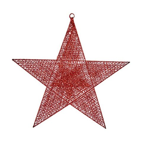 Χριστουγεννιάτικο Στολίδι Κόκκινο Αστέρι Μέταλλο (50 x 51