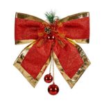 Γραβάτα 34 x 35 cm Χριστουγεννιάτικο Στολίδι Κόκκινο Χρυσό