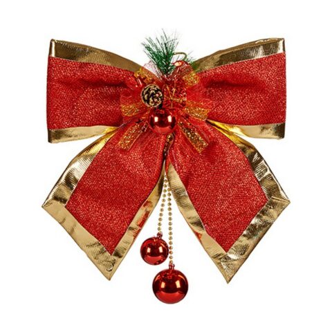 Γραβάτα 34 x 35 cm Χριστουγεννιάτικο Στολίδι Κόκκινο Χρυσό