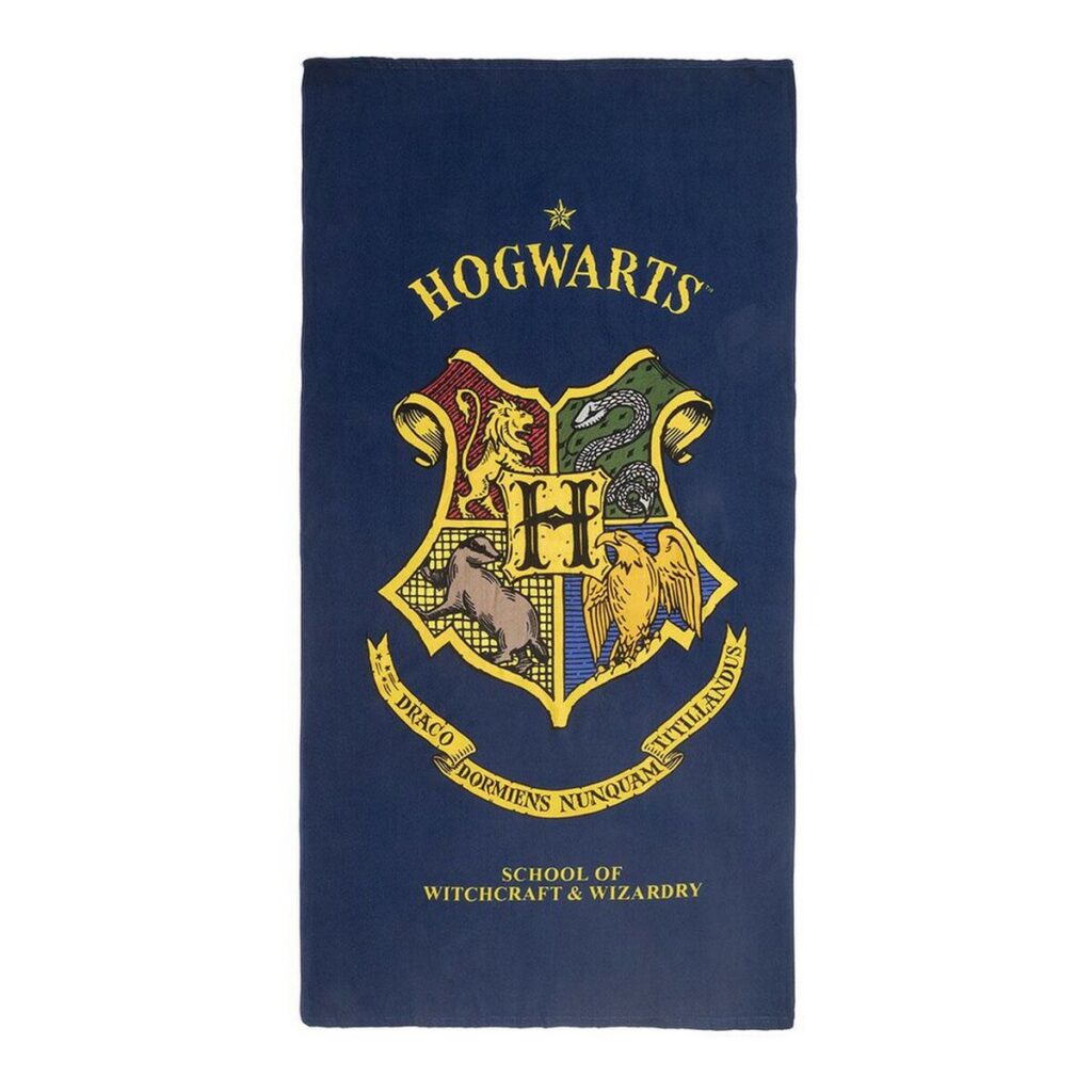 Πετσέτα θαλάσσης Harry Potter 2200009068_ Σκούρο μπλε 100 % πολυεστέρας