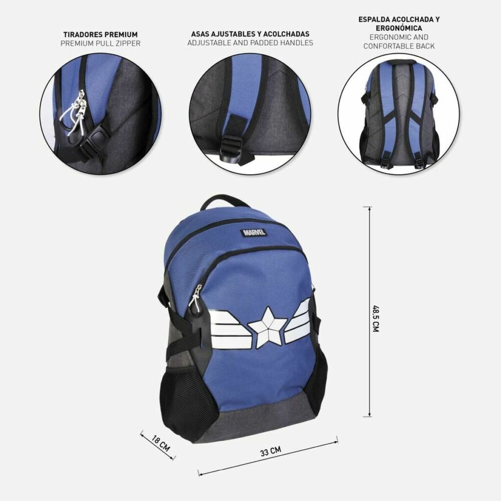 Σχολική Τσάντα Marvel Μπλε (33 x 48