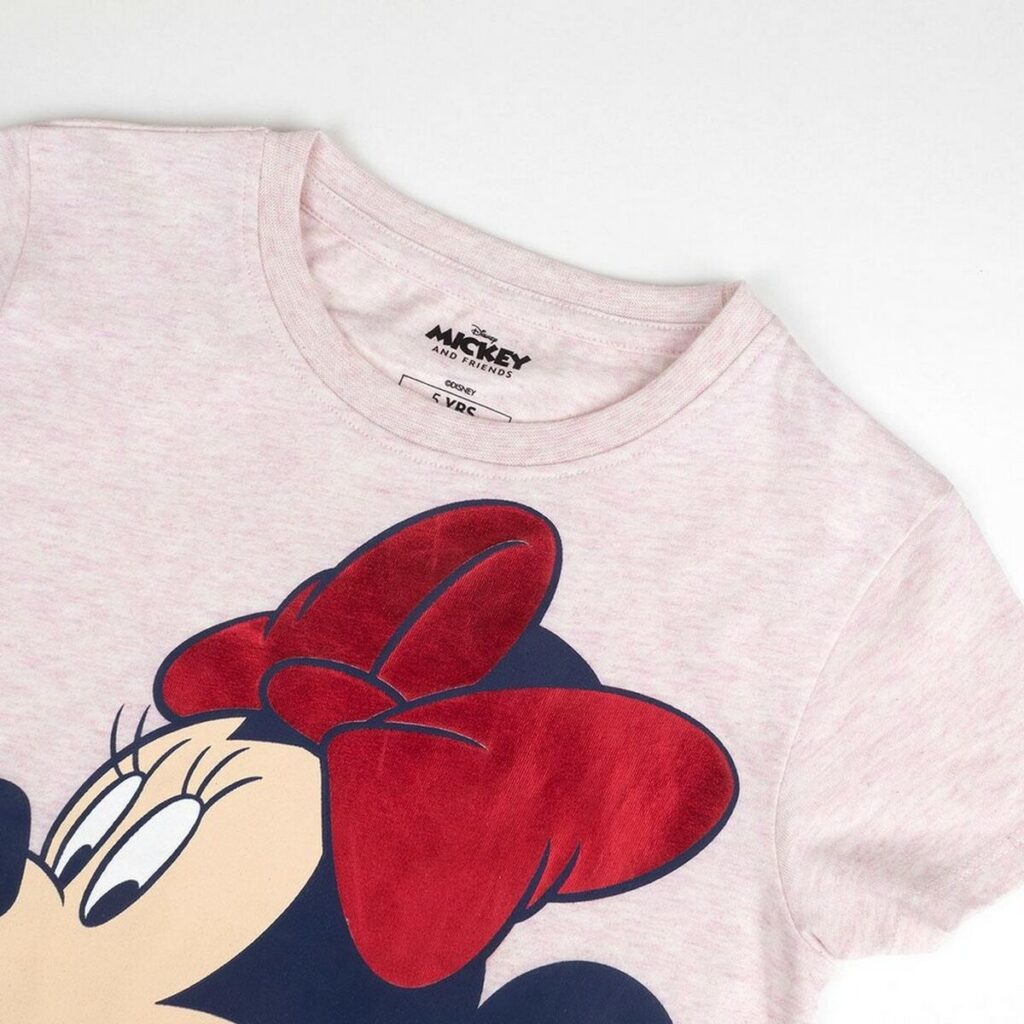 Παιδικό Μπλούζα με Κοντό Μανίκι Minnie Mouse Ροζ