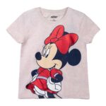 Παιδικό Μπλούζα με Κοντό Μανίκι Minnie Mouse Ροζ