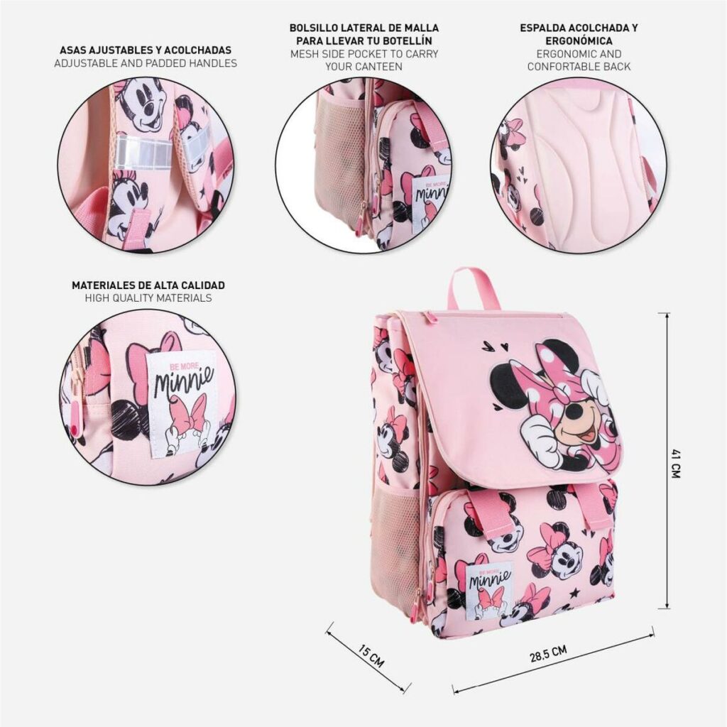 Σχολική Τσάντα Minnie Mouse Ροζ (28