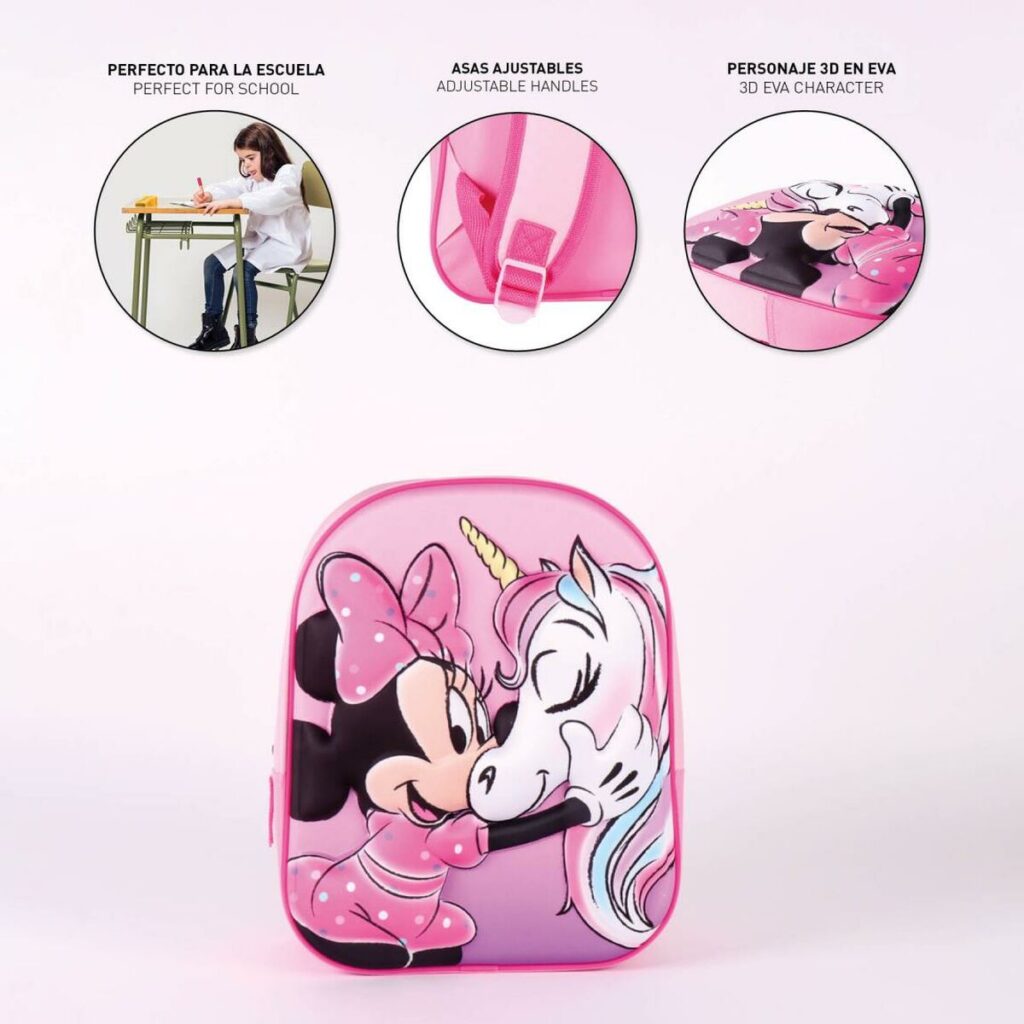 Σχολική Τσάντα Minnie Mouse Ροζ (25 x 31 x 10 cm)