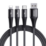 Joyroom S-1230G4 3in1 USB-C / Lightning / Micro USB 1.2m USB cable (black)