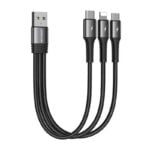 USB cable Joyroom S-01530G11 3in1 2x USB-C / Lightning 3.5A 0.15m (black)