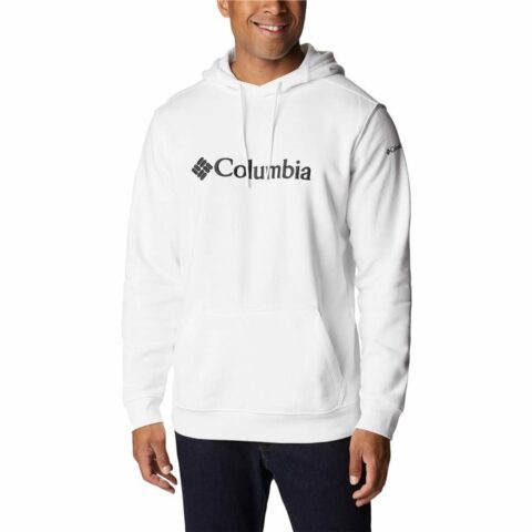 Ανδρικό Φούτερ με Κουκούλα Columbia CSC Basic Logo Λευκό