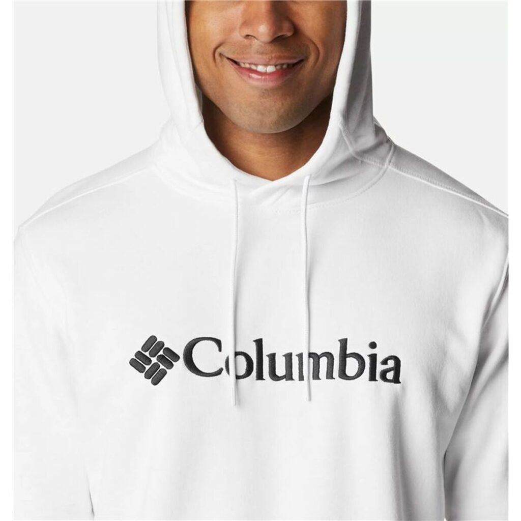 Ανδρικό Φούτερ με Κουκούλα Columbia CSC Basic Logo Λευκό