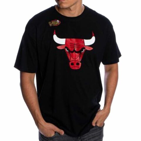 Μπλουζάκι μπάσκετ Mitchell & Ness Chicago Bulls Μαύρο