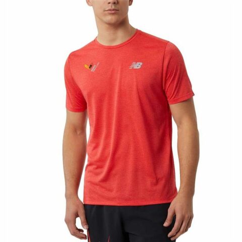 Kοντομάνικο Aθλητικό Mπλουζάκι New Balance Impact Run Πορτοκαλί
