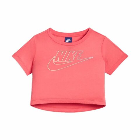 Παιδικό Μπλούζα με Κοντό Μανίκι Nike Youth Logo Κοράλι