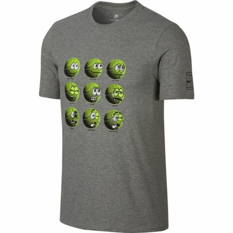 Ανδρική Μπλούζα με Κοντό Μανίκι Nike Court Tennis Balls Σκούρο γκρίζο