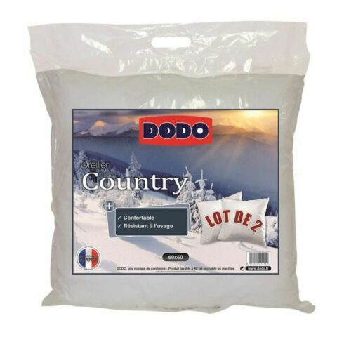 μαξιλάρι DODO Country Λευκό 60 x 60 cm (x2)