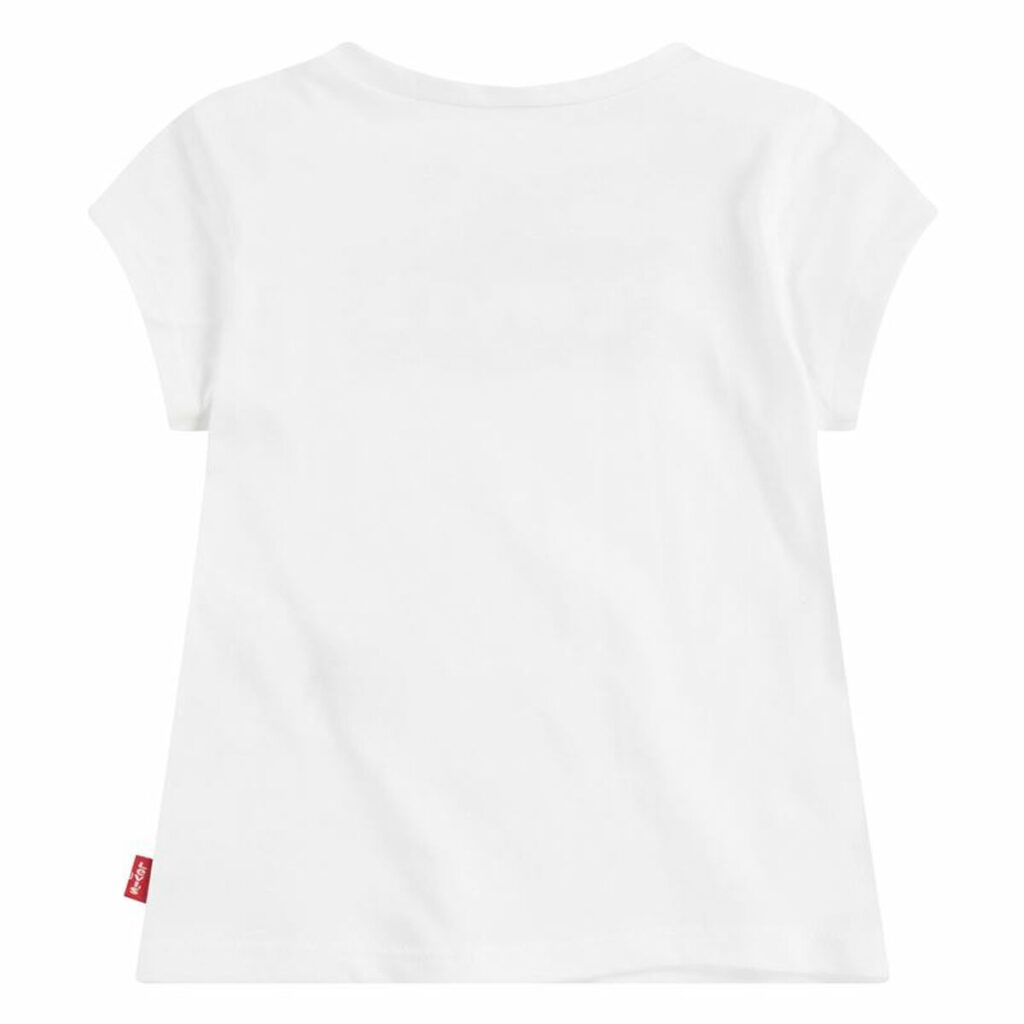 Παιδικό Μπλούζα με Κοντό Μανίκι Levi's Batwing Logo Λευκό