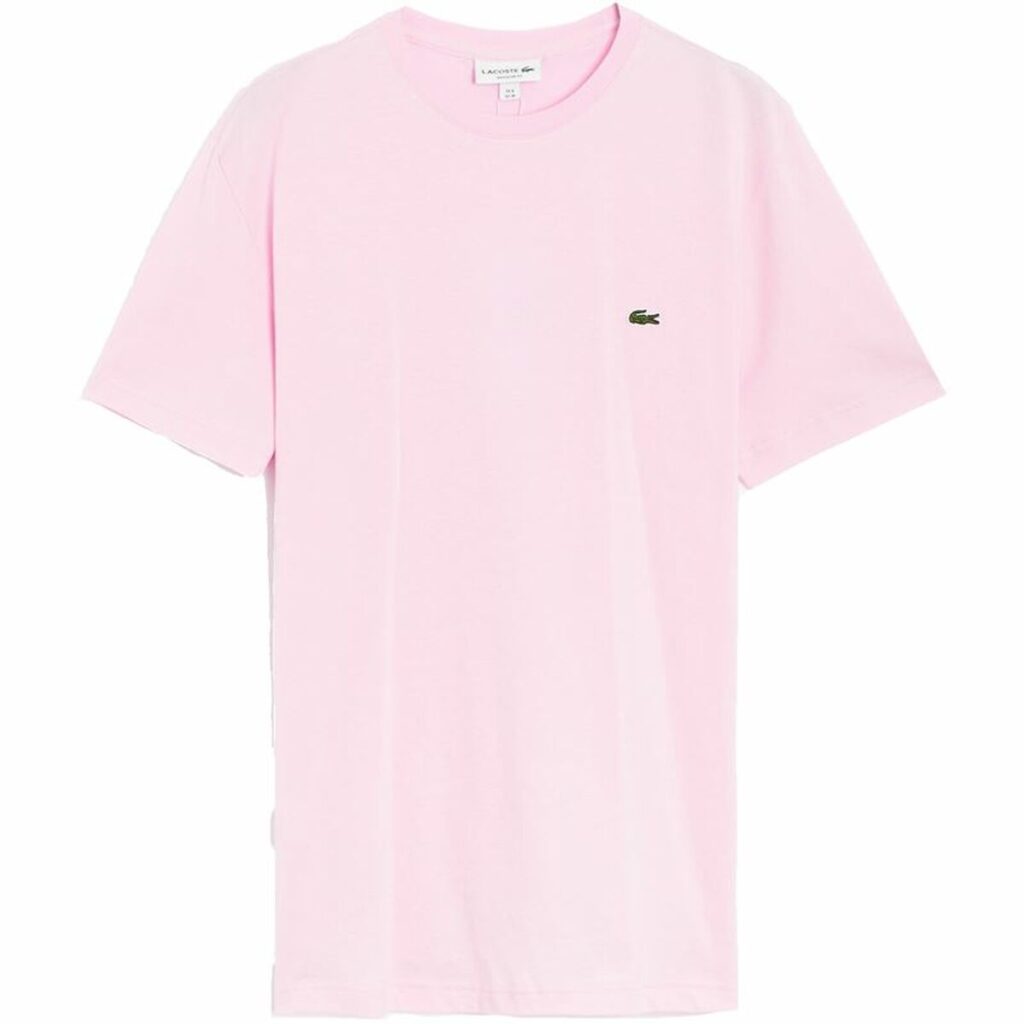 Ανδρική Μπλούζα με Κοντό Μανίκι Lacoste βαμβάκι Ροζ