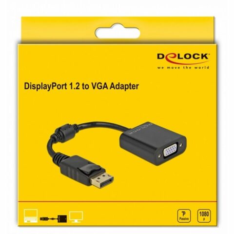 Αντάπτορας DisplayPort σε VGA DELOCK 61006 Μαύρο
