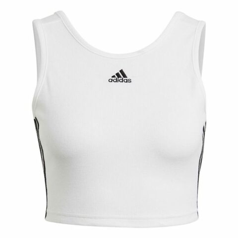 Γυναικείο Aθλητικó Τόπ Adidas Essentials 3 Stripes Λευκό