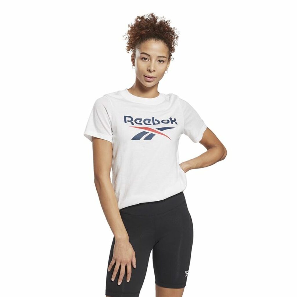 Γυναικεία Μπλούζα με Κοντό Μανίκι Reebok Identity Logo Λευκό