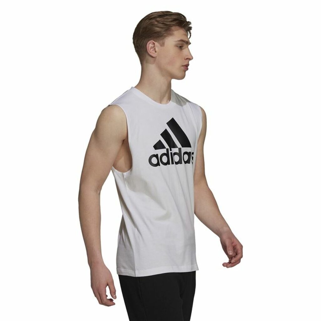 Αντρικó Top Tank Adidas Essentials Big Logo Λευκό