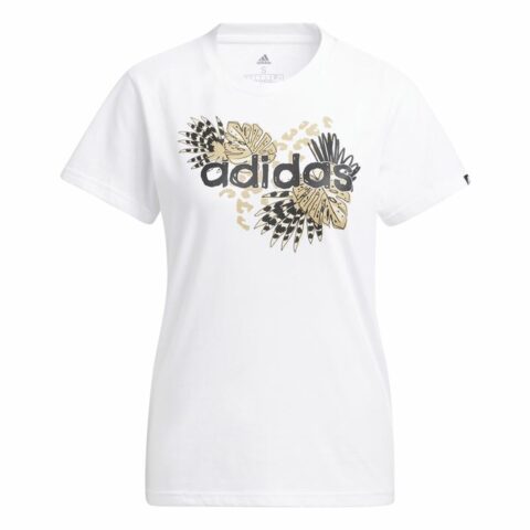 Γυναικεία Μπλούζα με Μακρύ Μανίκι Adidas Print Graphic Λευκό