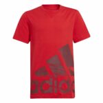 Μπλούζα με Κοντό Μανίκι Adidas Big Logo Κόκκινο