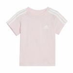 Αθλητικό Σετ για Μωρό Adidas Three Stripes Ροζ