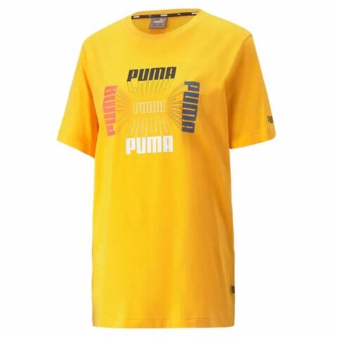 Ανδρική Μπλούζα με Κοντό Μανίκι Puma Essential Logo Repeat Graphic Κίτρινο