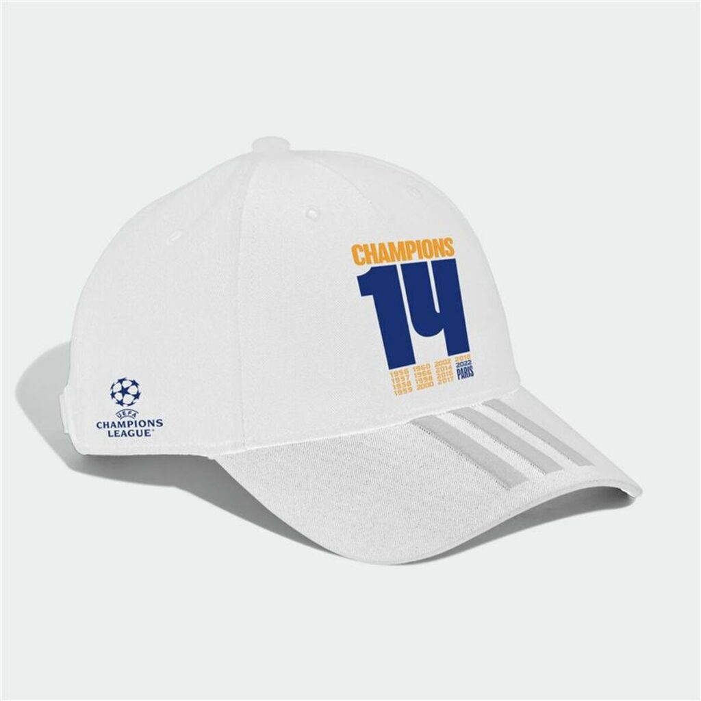 Αθλητικό Καπέλο Adidas Real Madrid UCL Champions Λευκό (Ένα μέγεθος)
