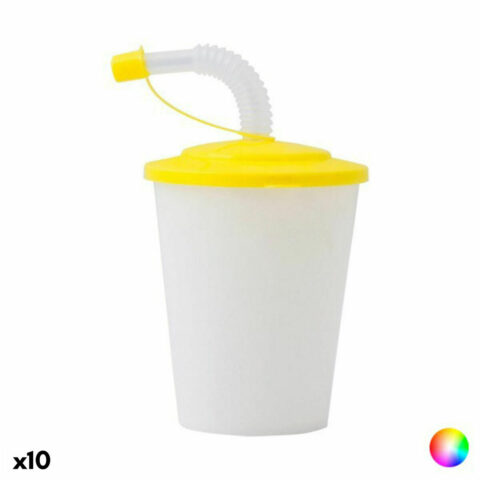 Κούπα με Καλαμάκι με Top Can Cap 143171 (380 ml) (x10)