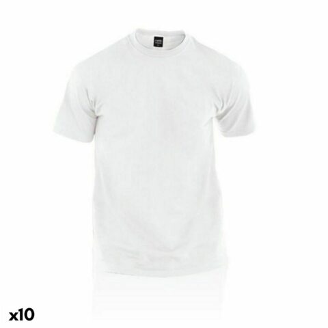 Unisex Μπλούζα με Κοντό Μανίκι 144482 Λευκό (x10)