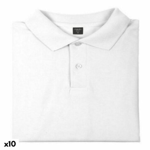 Ανδρική Μπλούζα Polo με Κοντό Μανίκι 144771 Λευκό (x10)