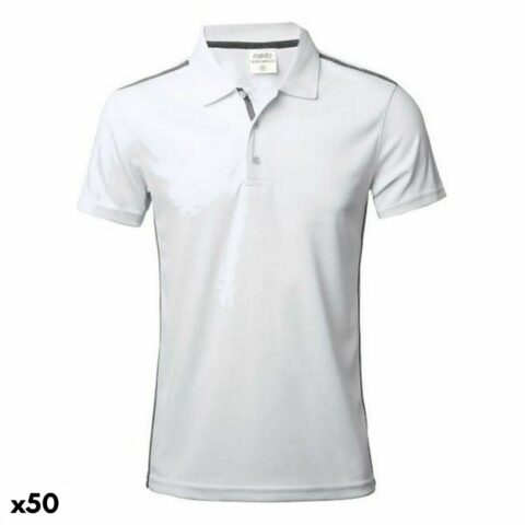 Ανδρική Μπλούζα Polo με Κοντό Μανίκι 146460 Λευκό (50 Μονάδες)