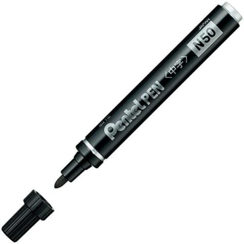 Μόνιμος δείκτης Pentel N50-BE Μαύρο 12 Τεμάχια