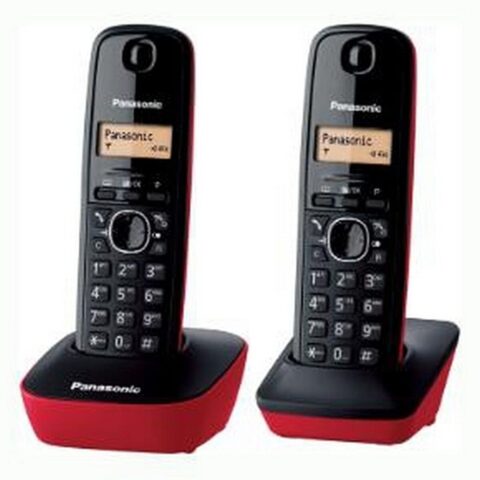 Ασύρματο Τηλέφωνο Panasonic KXTG1612SPR DECT Κόκκινο Κεχριμπάρι Μαύρο/Κόκκινο Κόκκινο/Μαύρο Negro