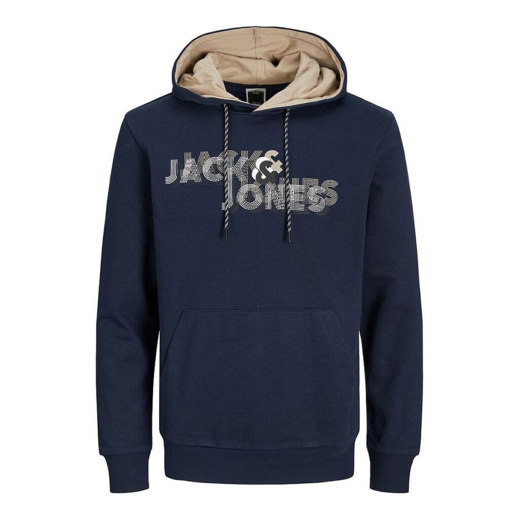 Ανδρικό Φούτερ με Κουκούλα JCOFRIDAY Jack & Jones Ναυτικό Μπλε