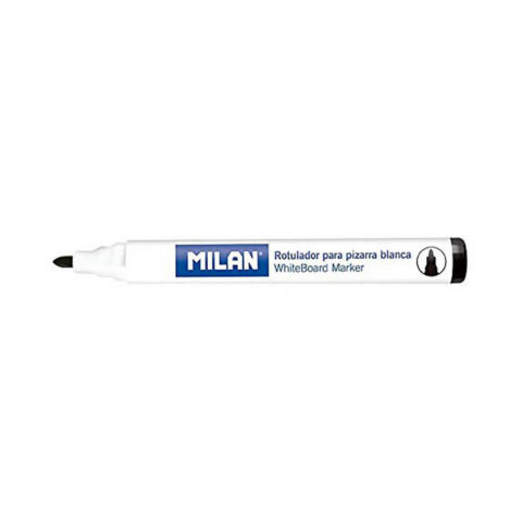 Μαρκαδόροι Milan Λευκή σανίδα 12 Μονάδες Μαύρο PVC