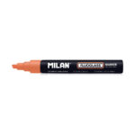 Μαρκαδόρος Milan Fluoglass Διαγραμμένο μελάνι Πορτοκαλί PVC