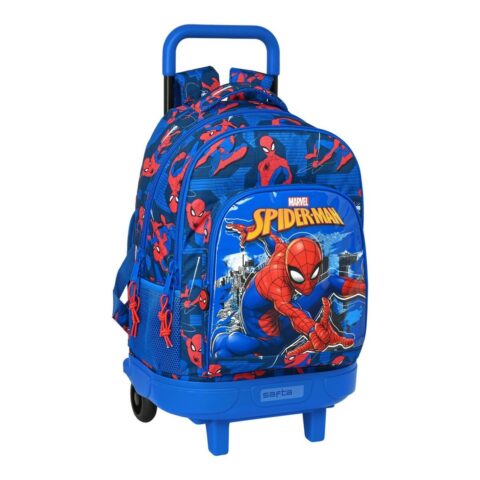 Σχολική Τσάντα με Ρόδες Spiderman Great power Κόκκινο Μπλε (33 x 45 x 22 cm)