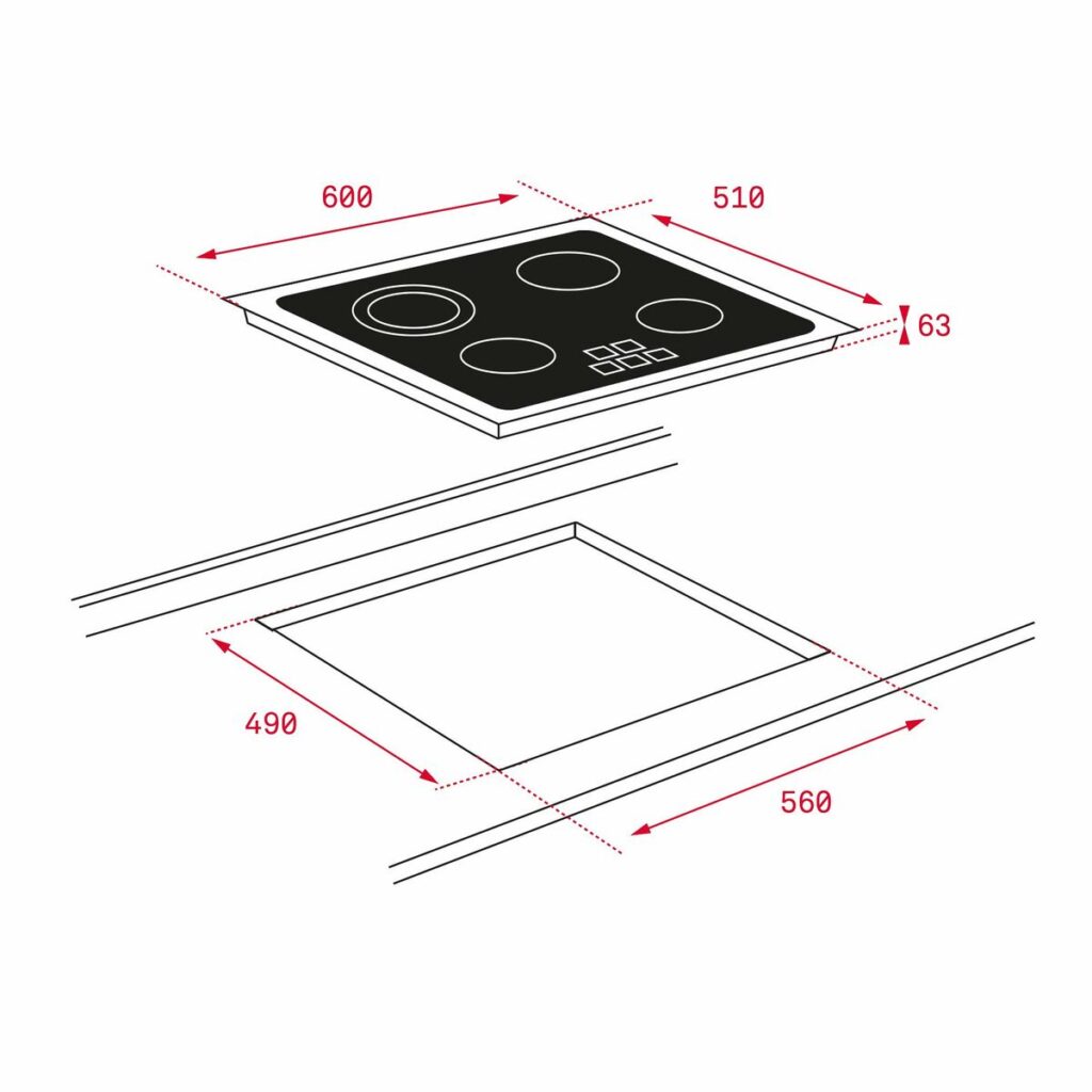 Κεραμικές εστίες Teka TB 6415 60 cm 6300 W