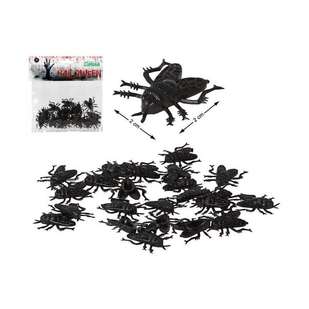 Αποκριάτικη Διακόσμηση Μύγα Μαύρο Πολύχρωμο (24 Μονάδες)